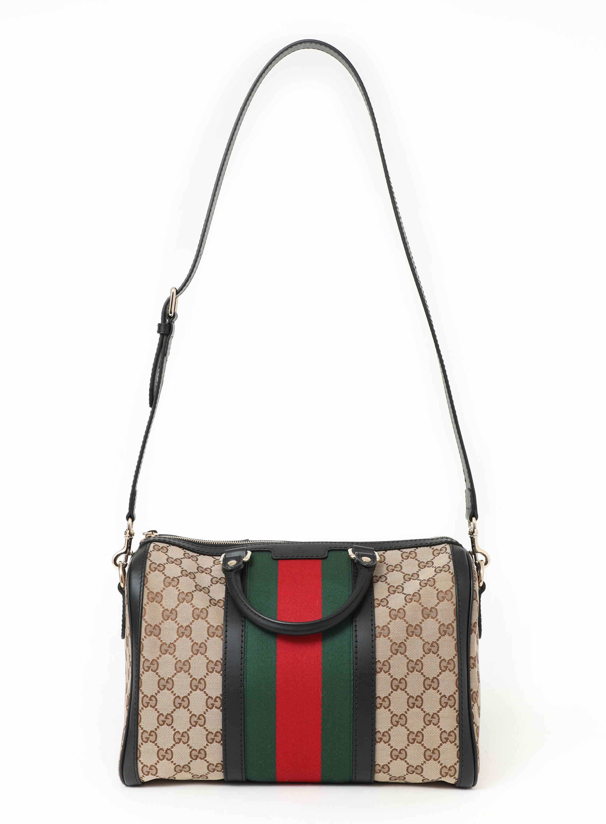 Gucci Boston Small Canvas Vintage Crossbody Bag