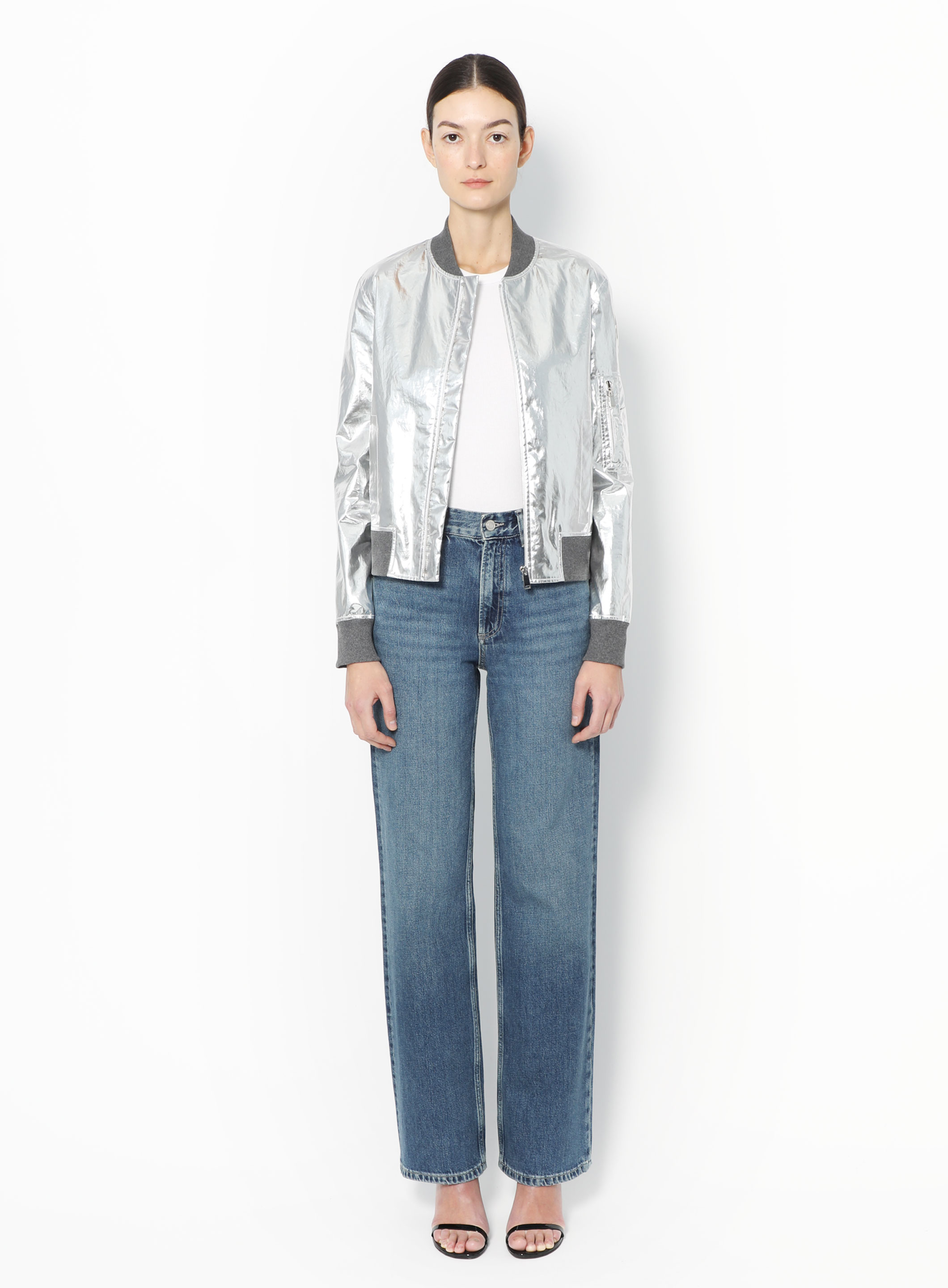 Zara metallic bomber clearance jacket