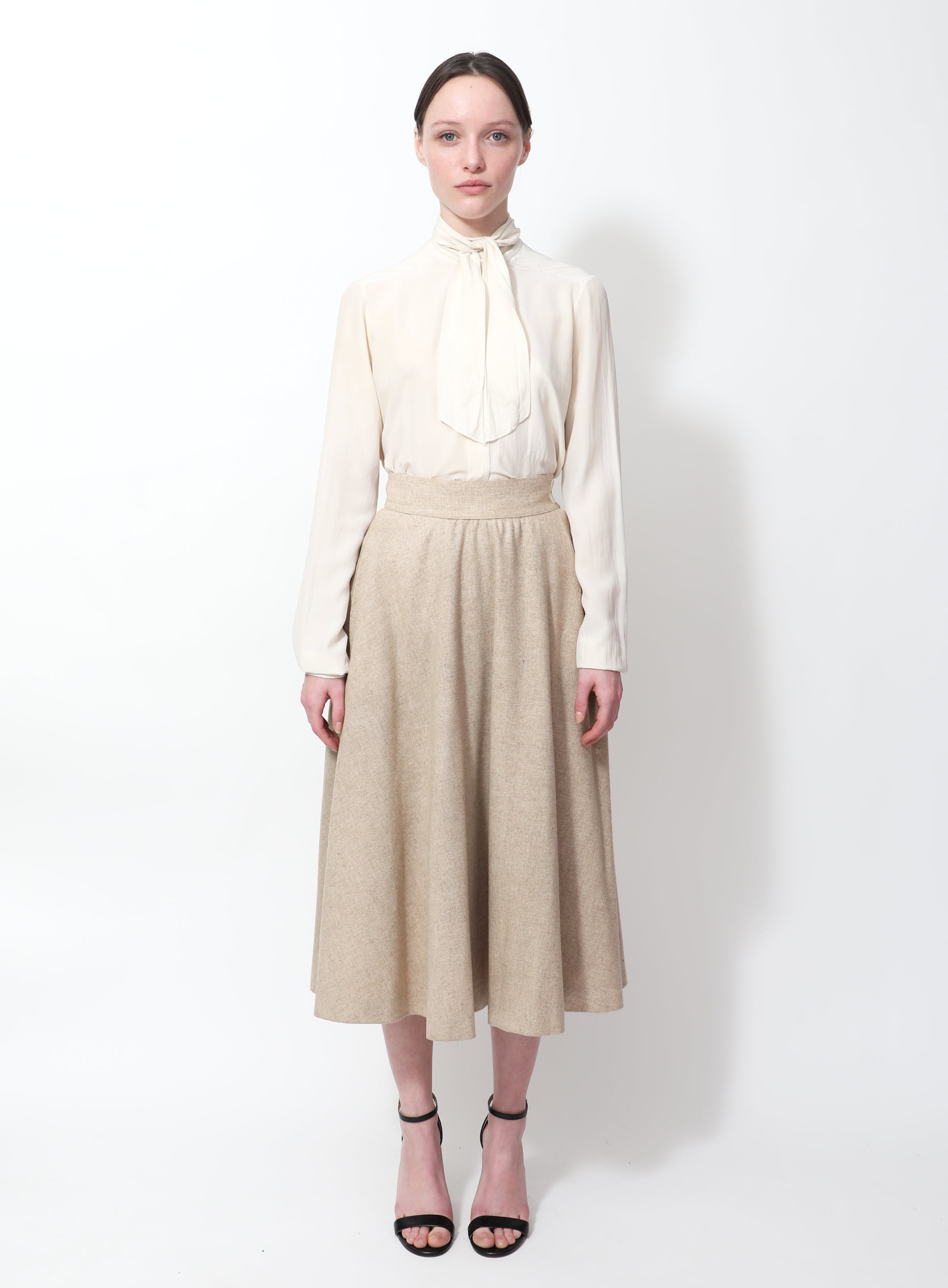 louren pleats flare long skirtの+climax77.fr