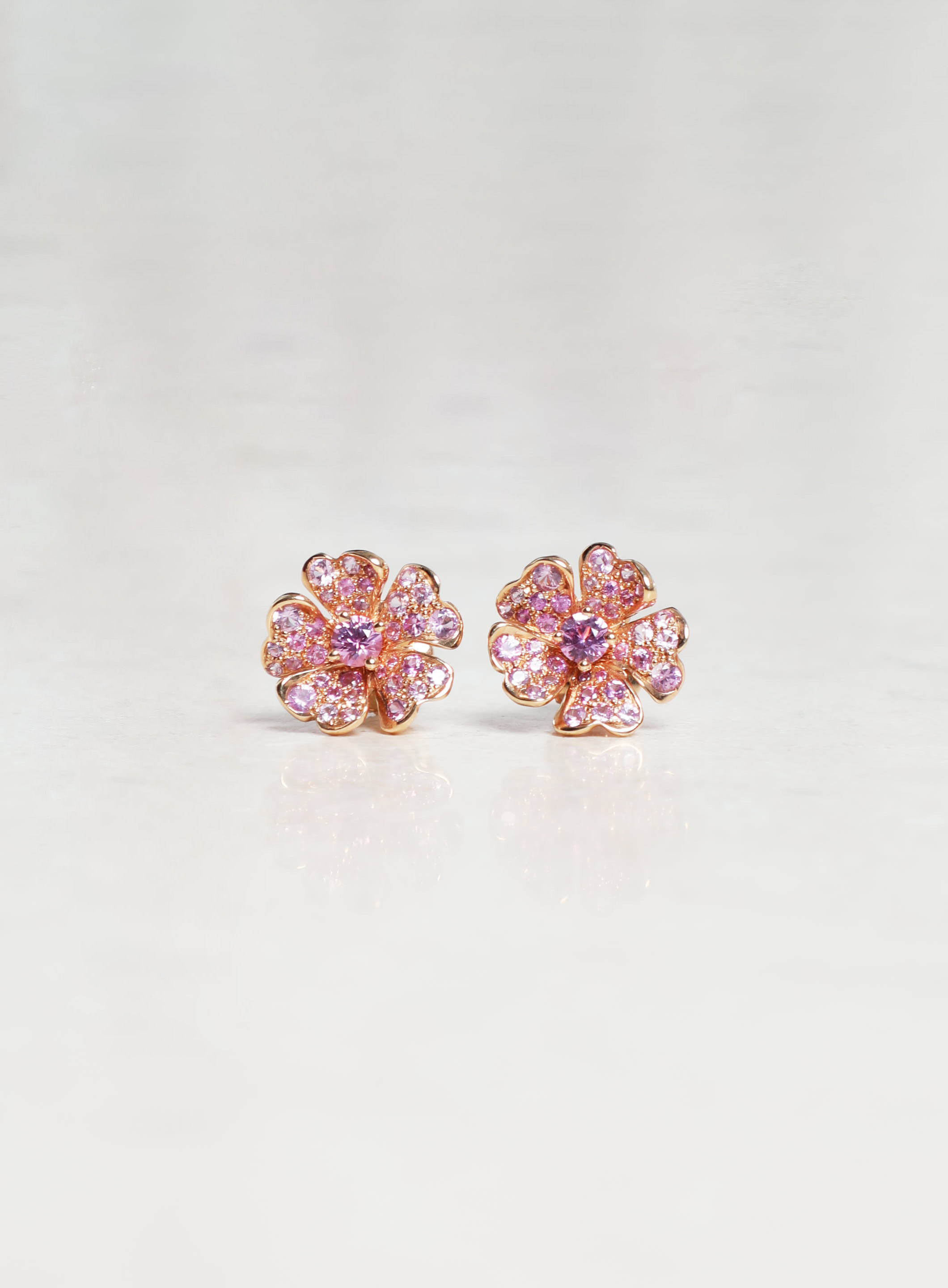 Louis Vuitton White Gold, Pink Sapphire And Diamond Flower Motif