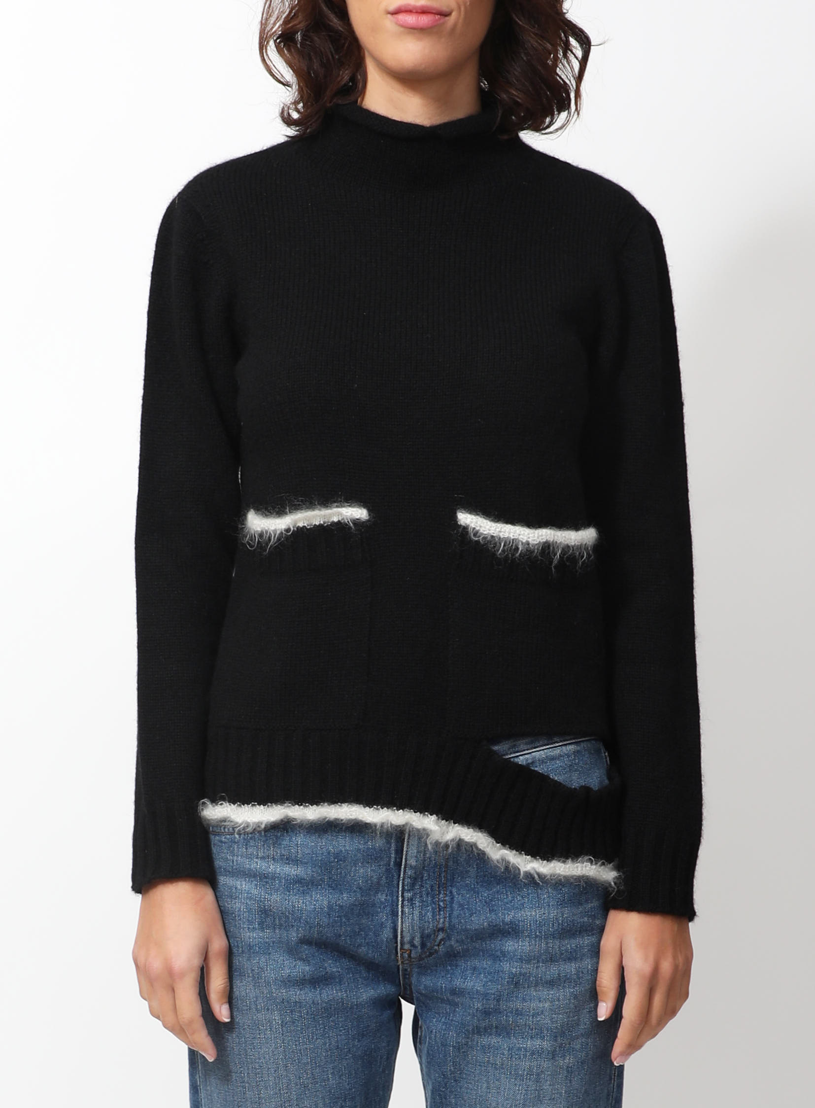 Louis Vuitton blue Cut-Out Turtleneck Sweater