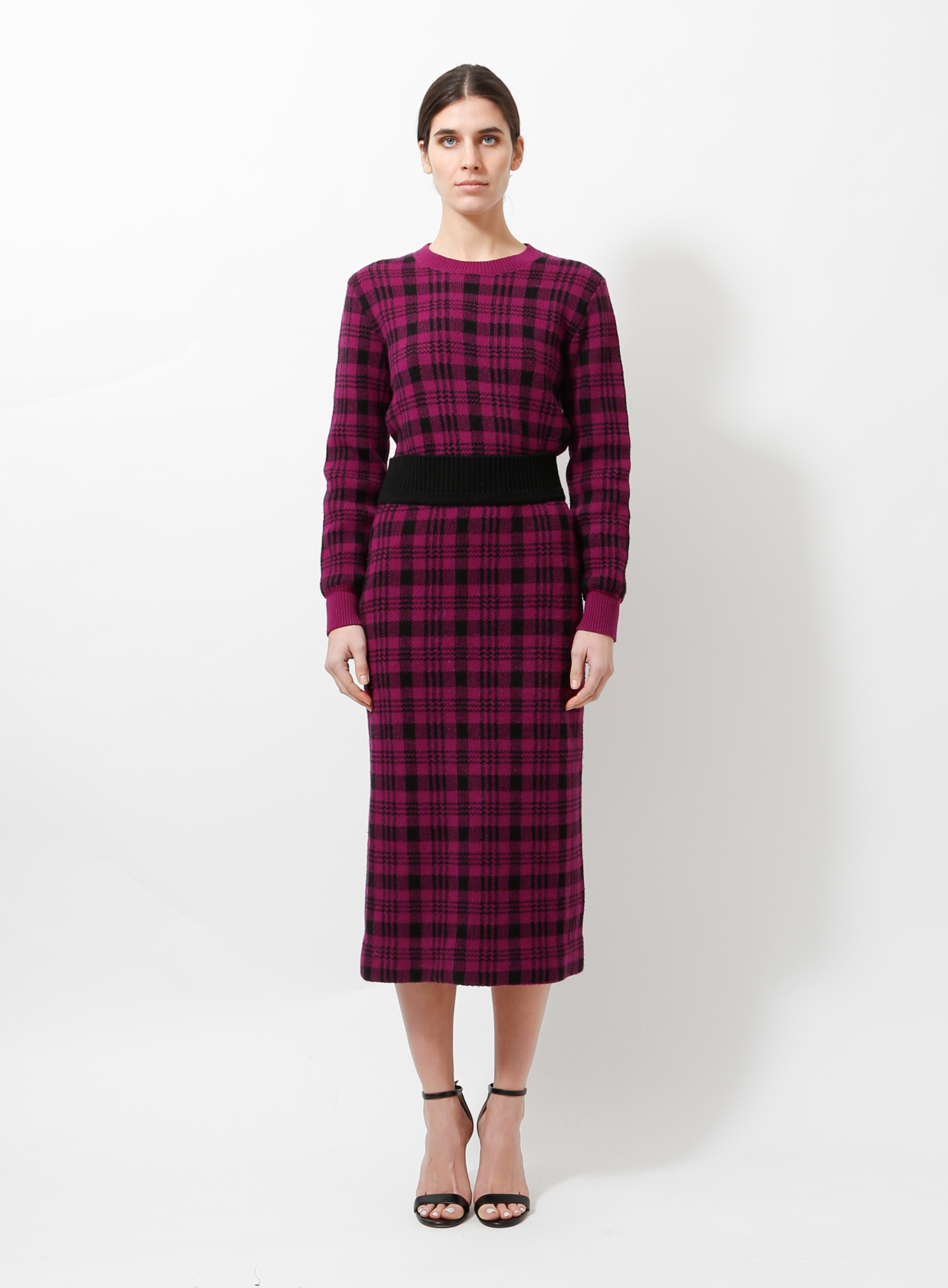 Dries Van Noten 2018 Plaid Knit Ensemble