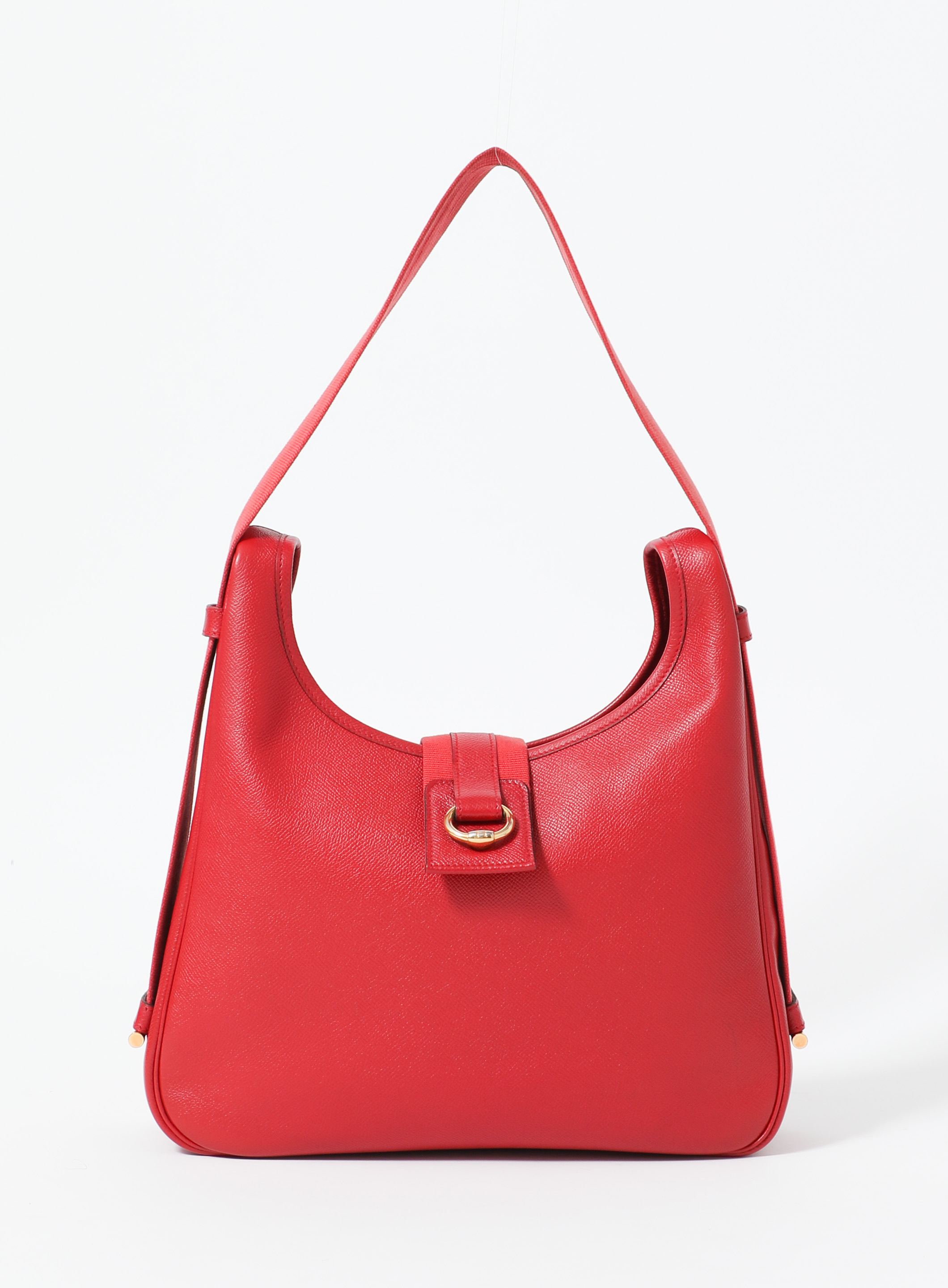 Tsako Hermes Toile and Red Leather Bag - It's All Goode