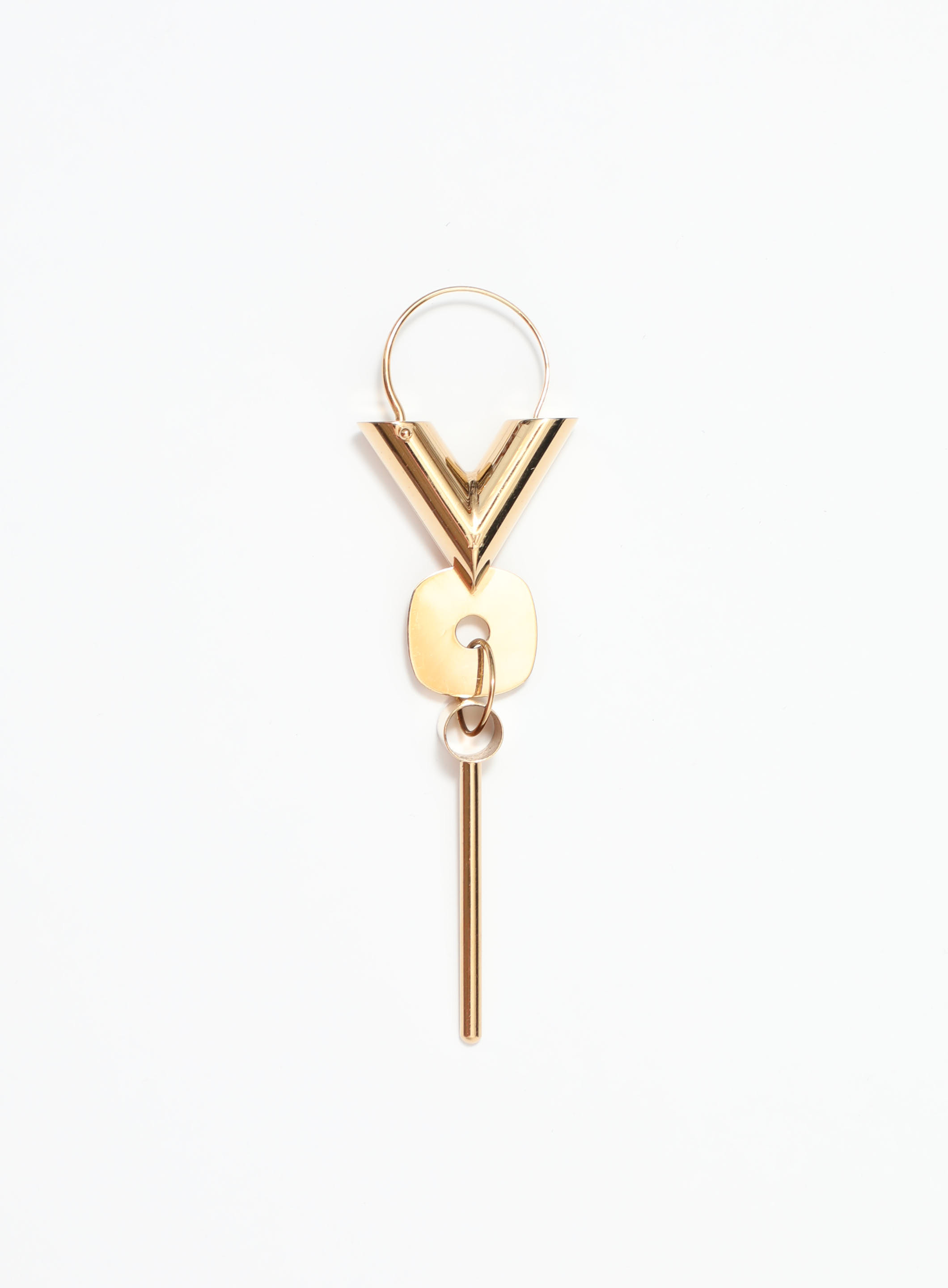 Louis Vuitton] LOUIS VUITTON Essential V Single Hoop Earrings