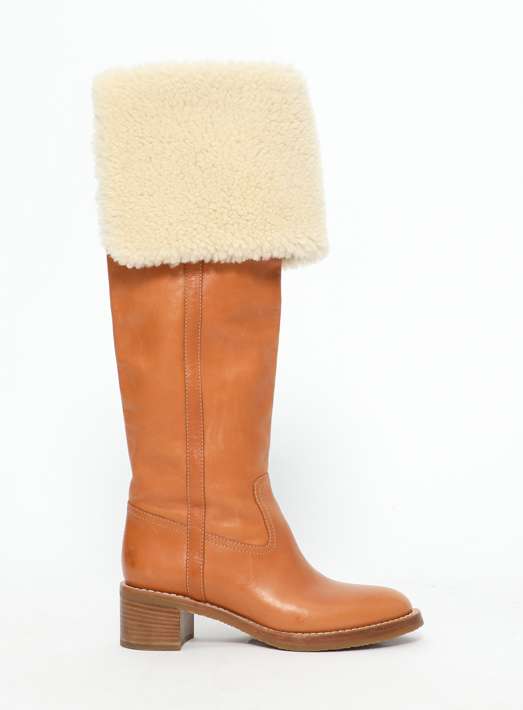 F W 2019 Folco Leather Shearling Boots