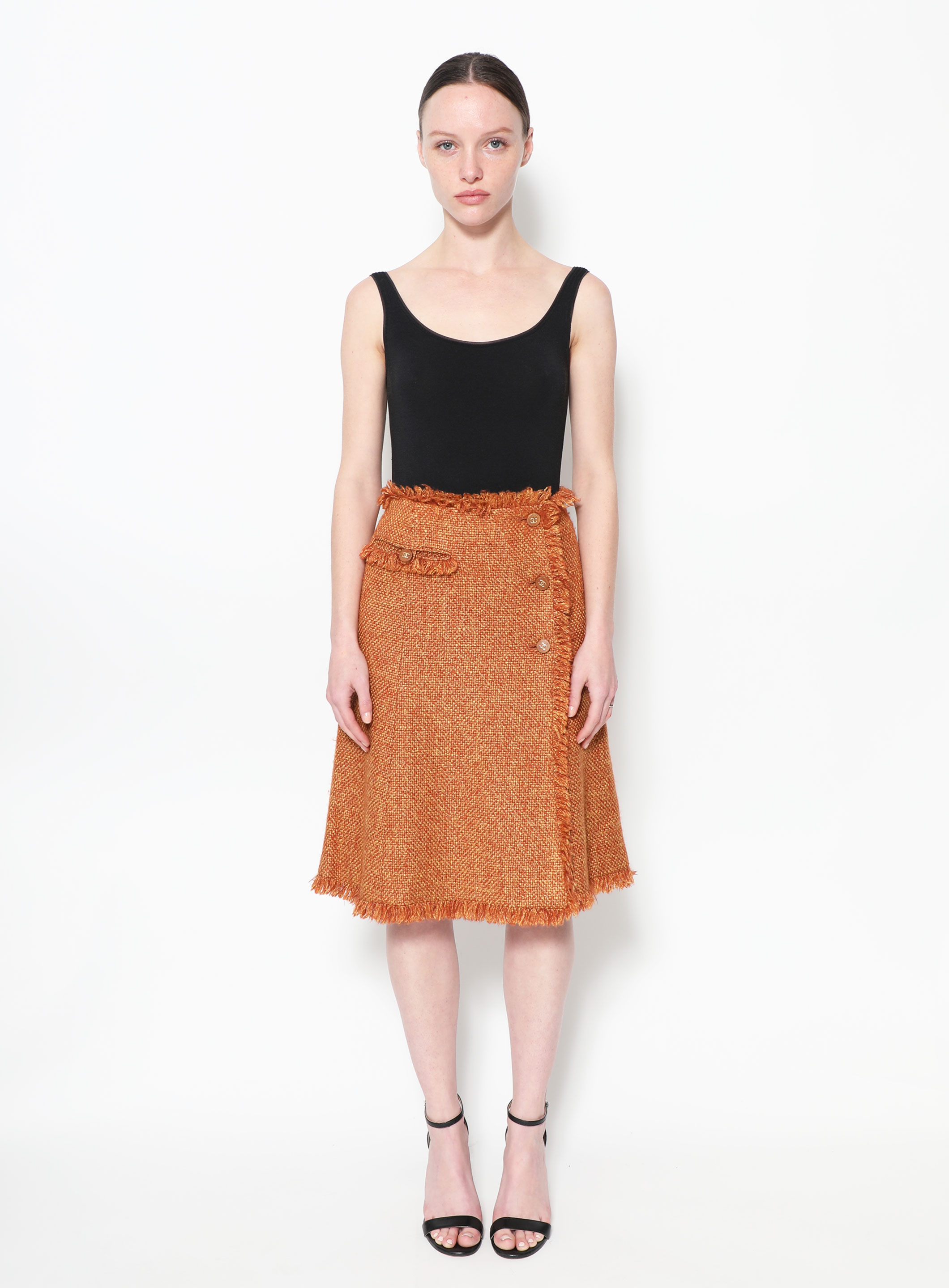Louis Vuitton, Tweed wrap skirt - Unique Designer Pieces