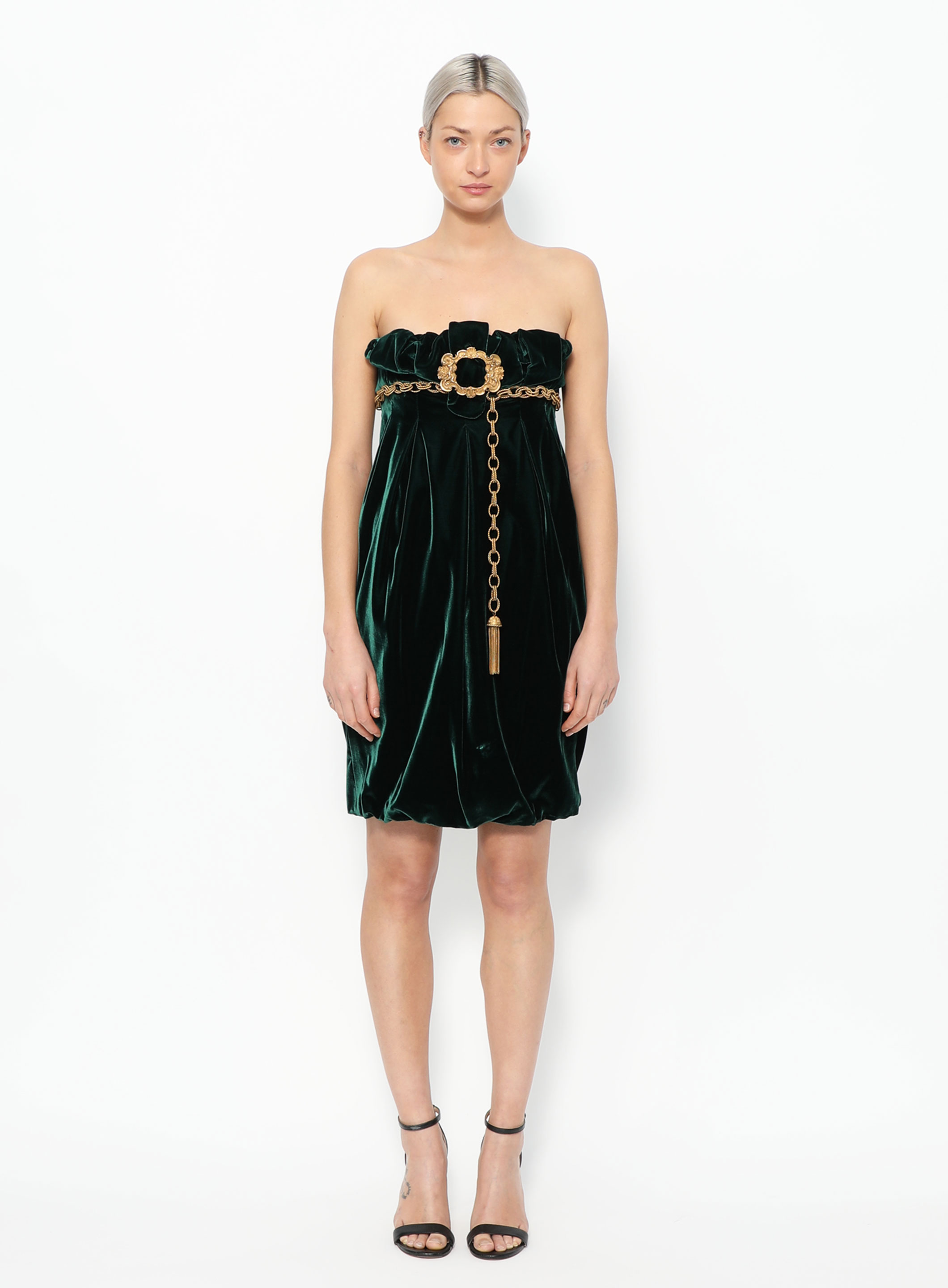 ICONIC F/W 2006 Velvet & Chainlink Empire Dress