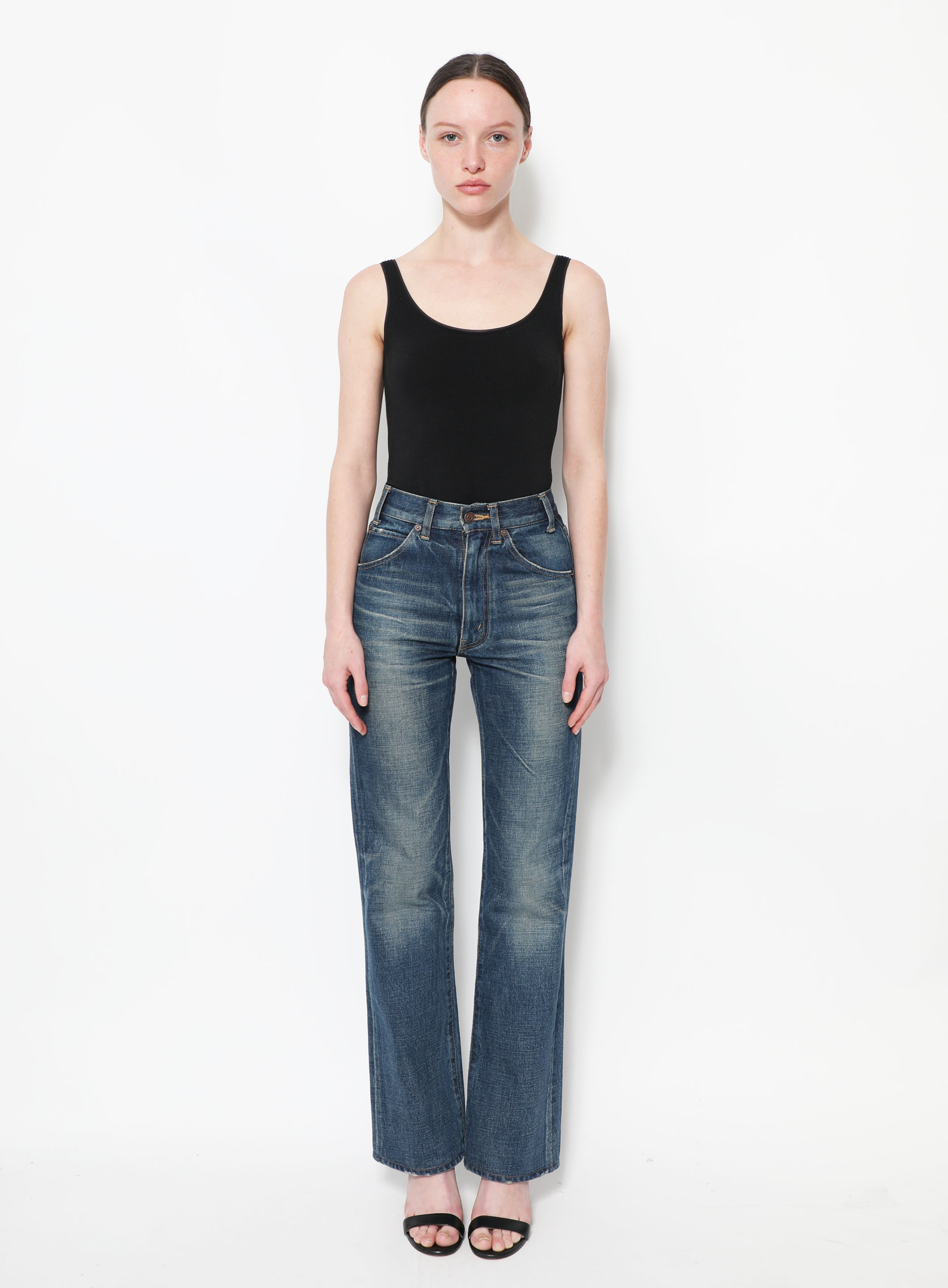 Stonewashed Monogram Patch Boot-Cut Jeans - Women - Ready-to-Wear
