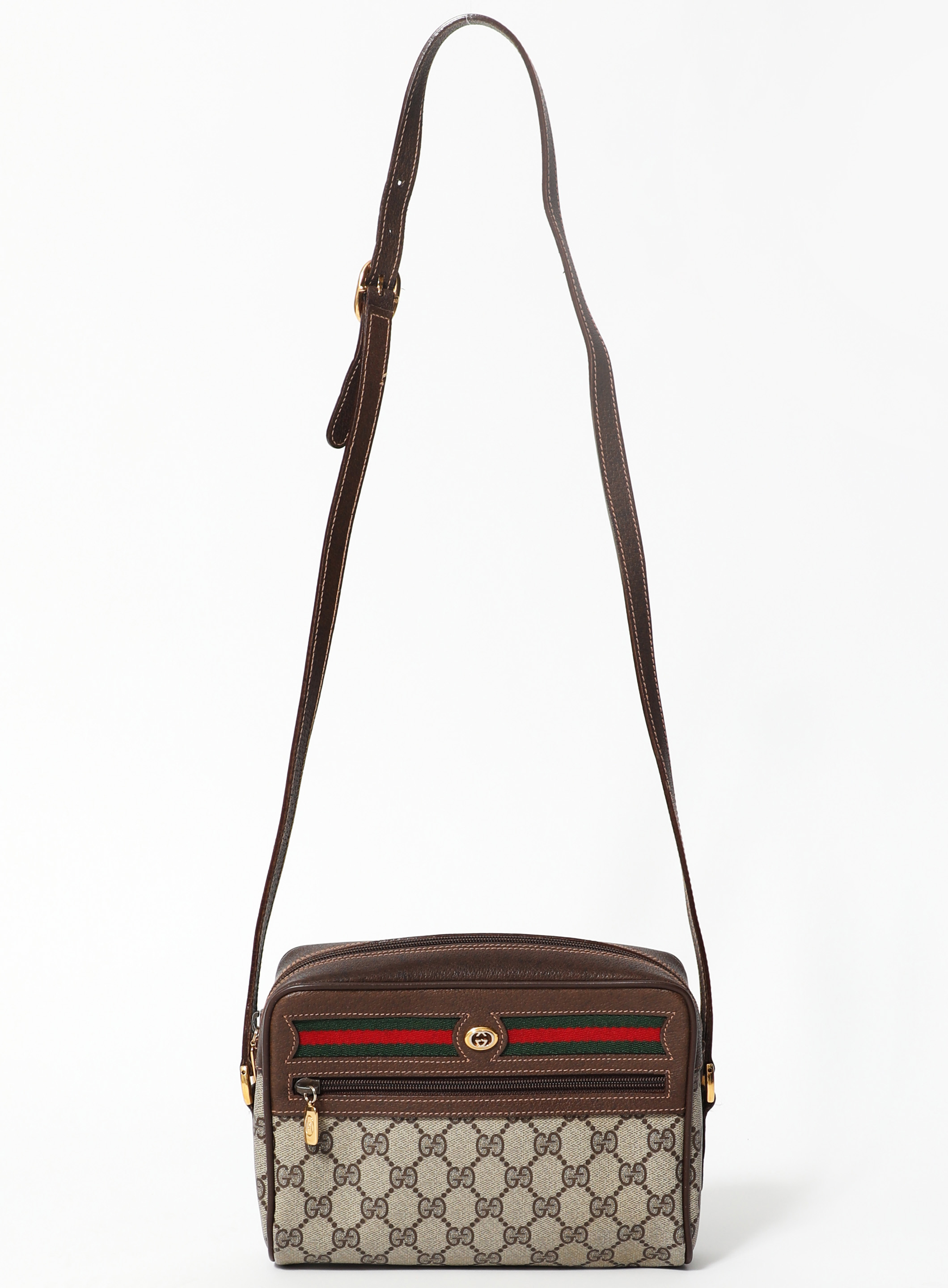 Buy the AUTHENTICATED Vintage Gucci Accessory Collection Italy Leather Trim  Crossbody Bag