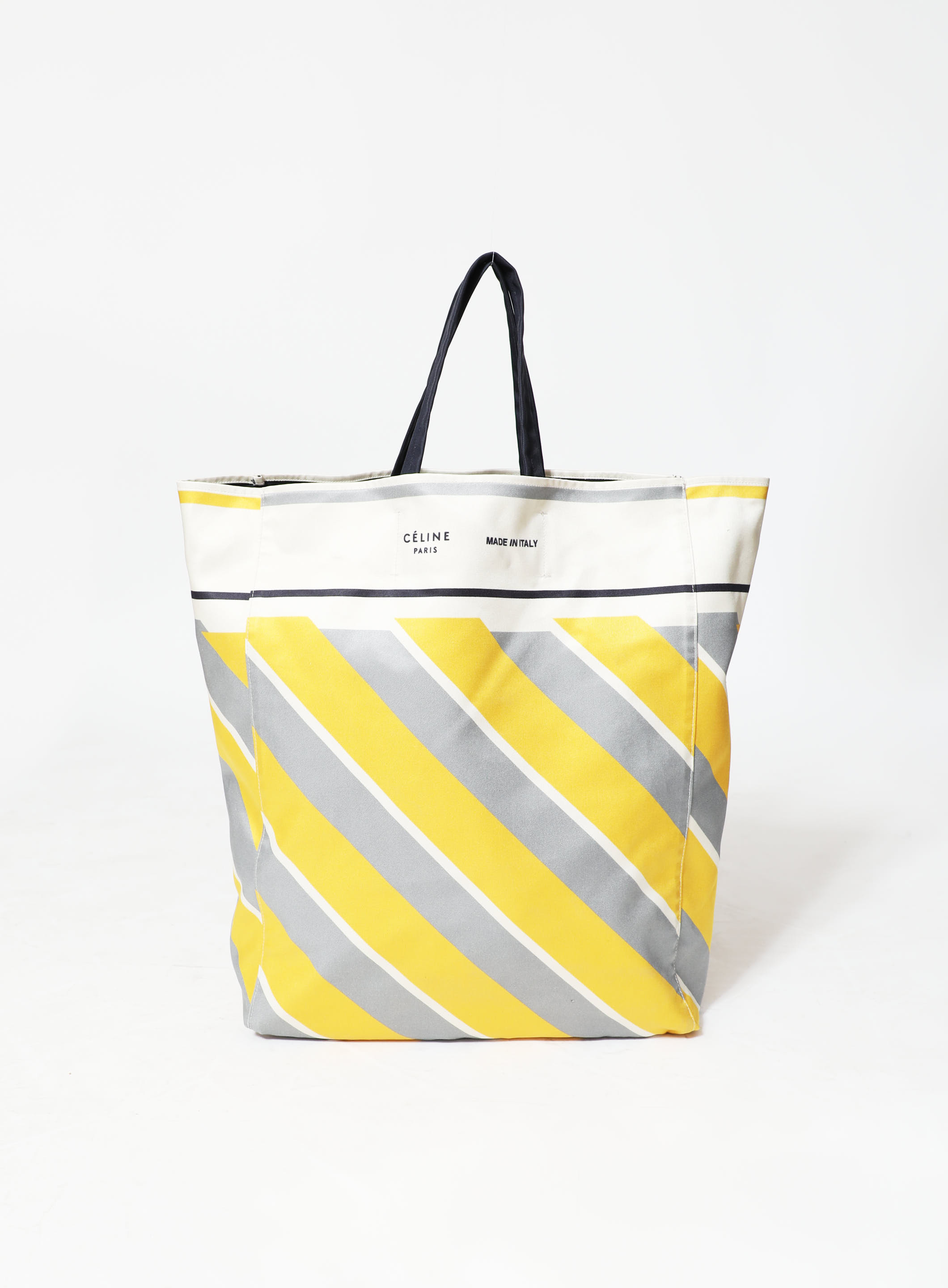 celine striped tote bag