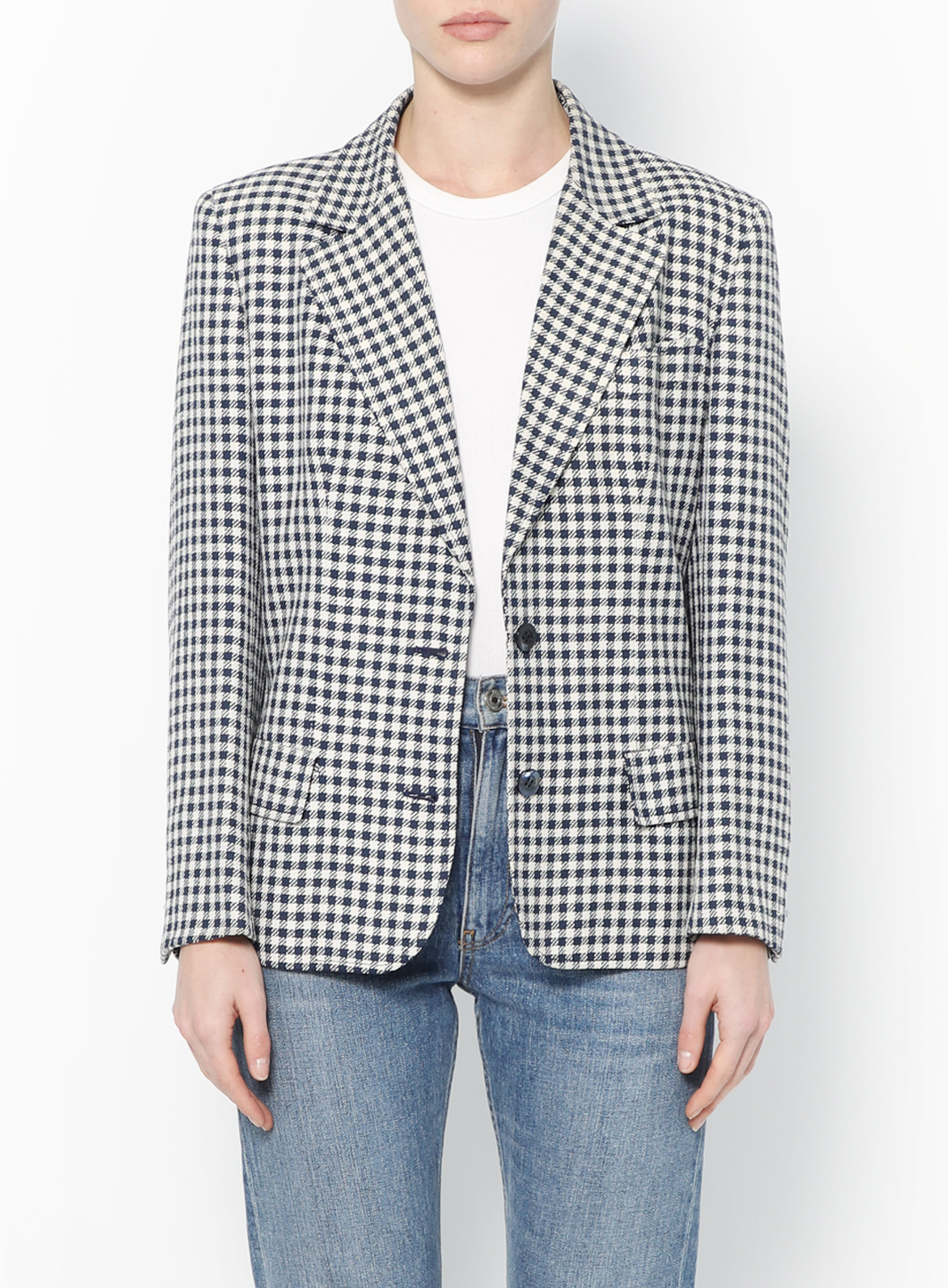 Gingham Silk Blazer | Authentic & Vintage | ReSEE