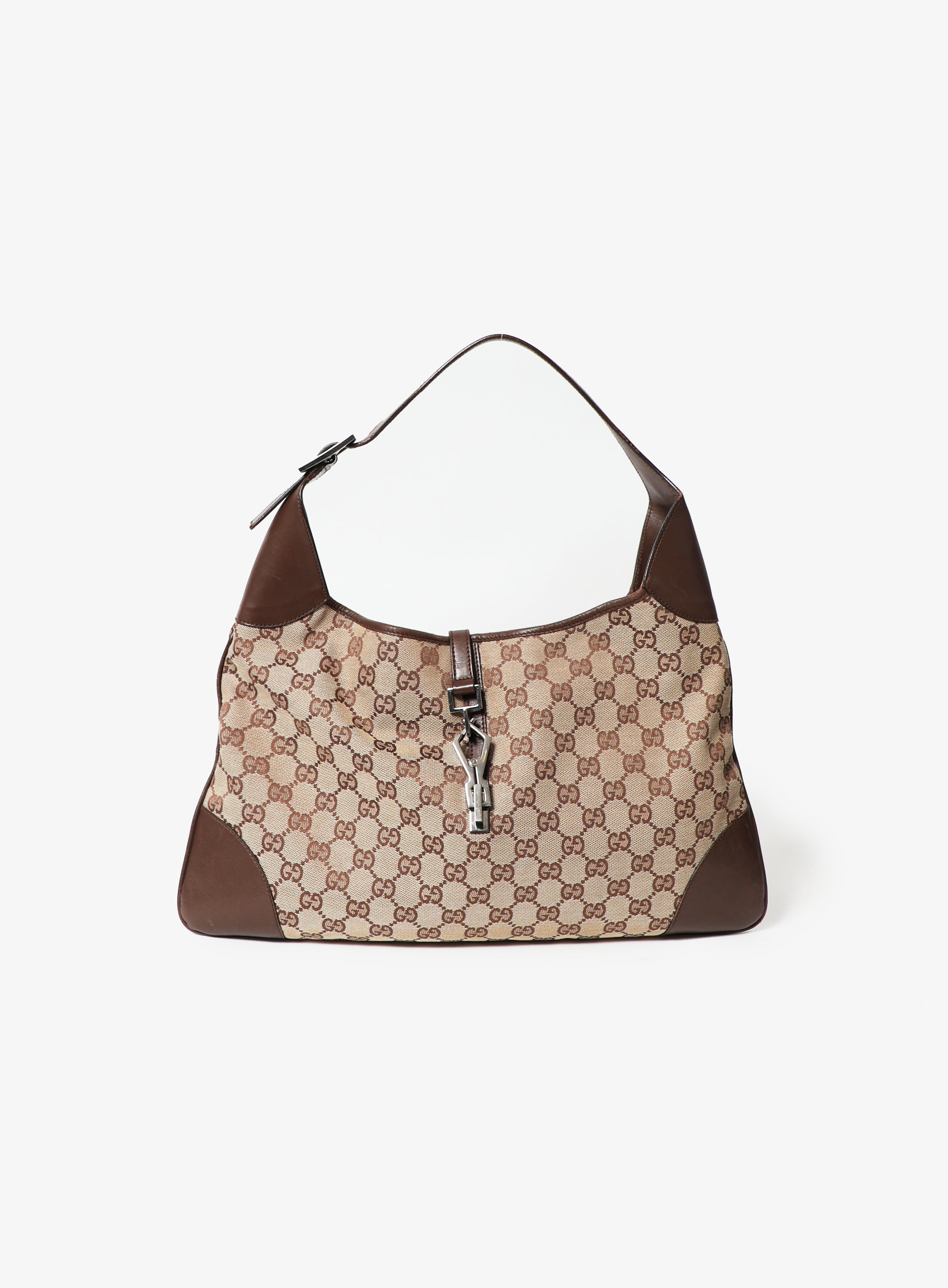 Buy Pre-owned & Brand new Luxury Gucci Pink Monogram Canvas and Leather  Hobo Bag Online