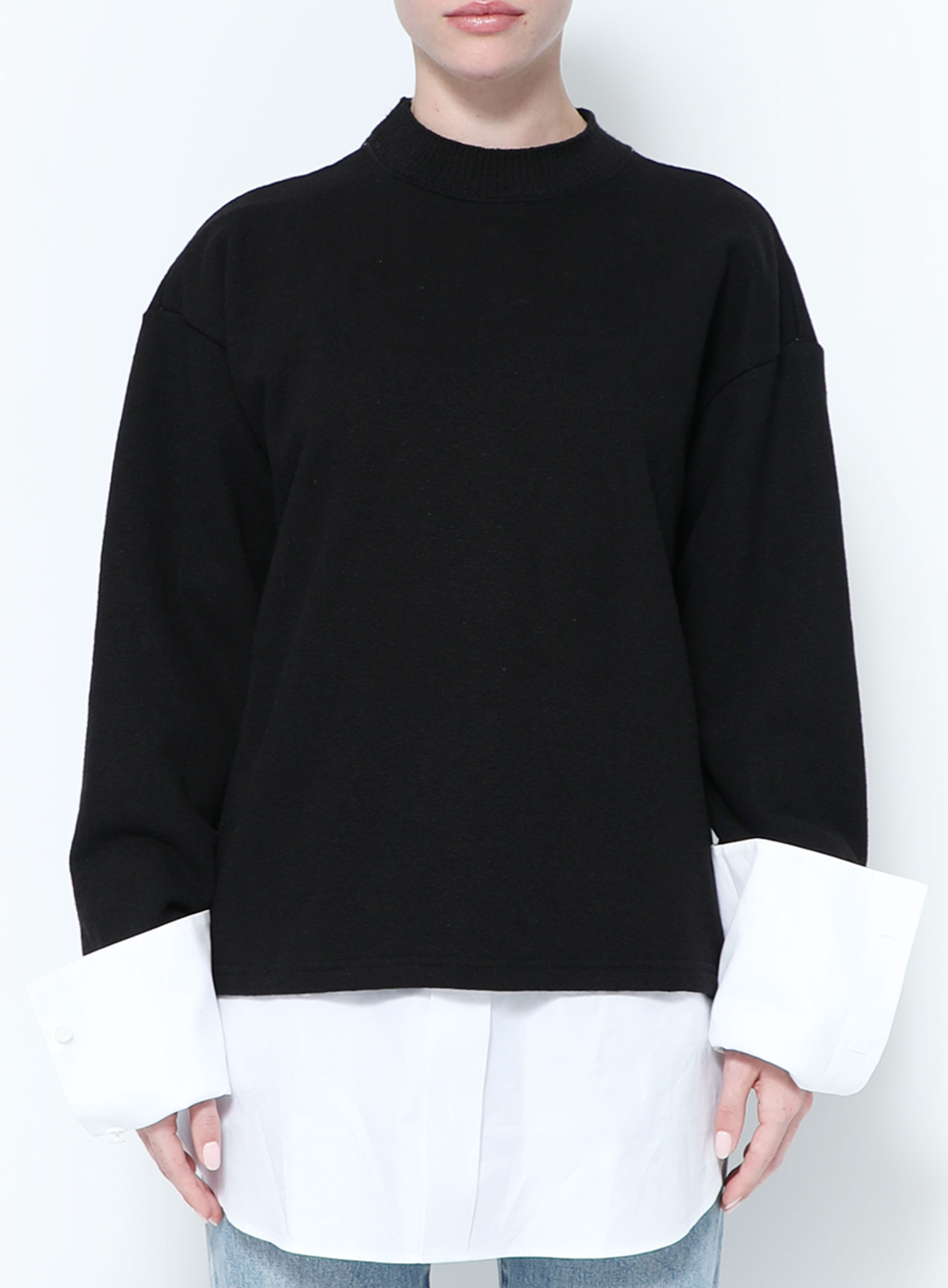 Sweatshirt deals layered shirt