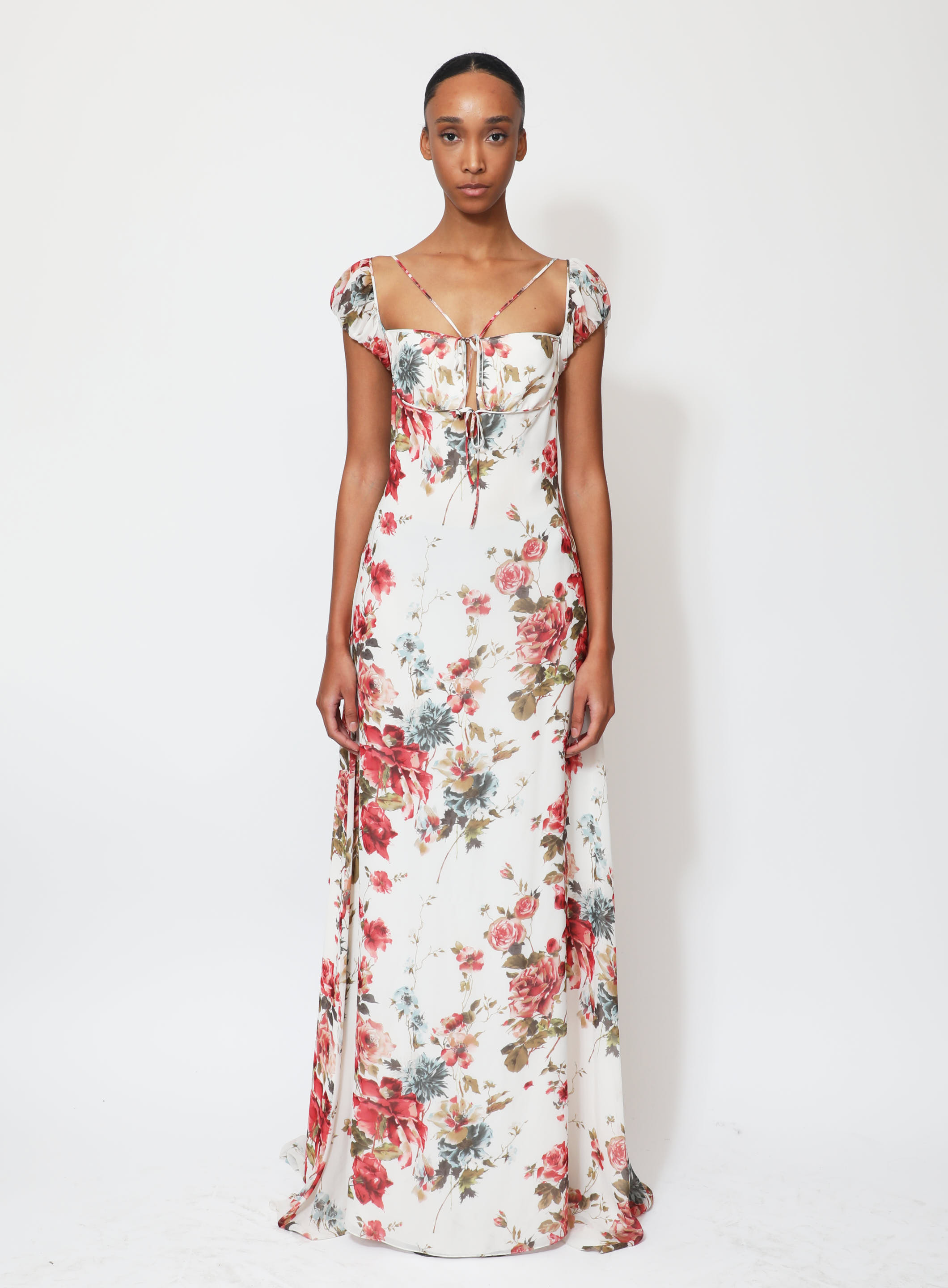 S/S 2018 Floral Print Pleated Dress, Authentic & Vintage