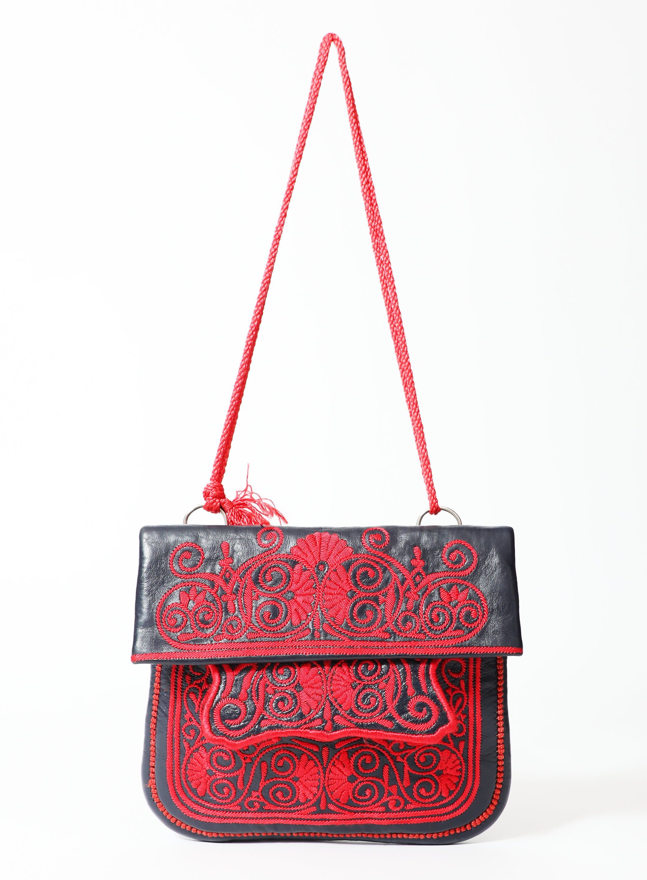 Tsako Hermes Toile and Red Leather Bag - It's All Goode