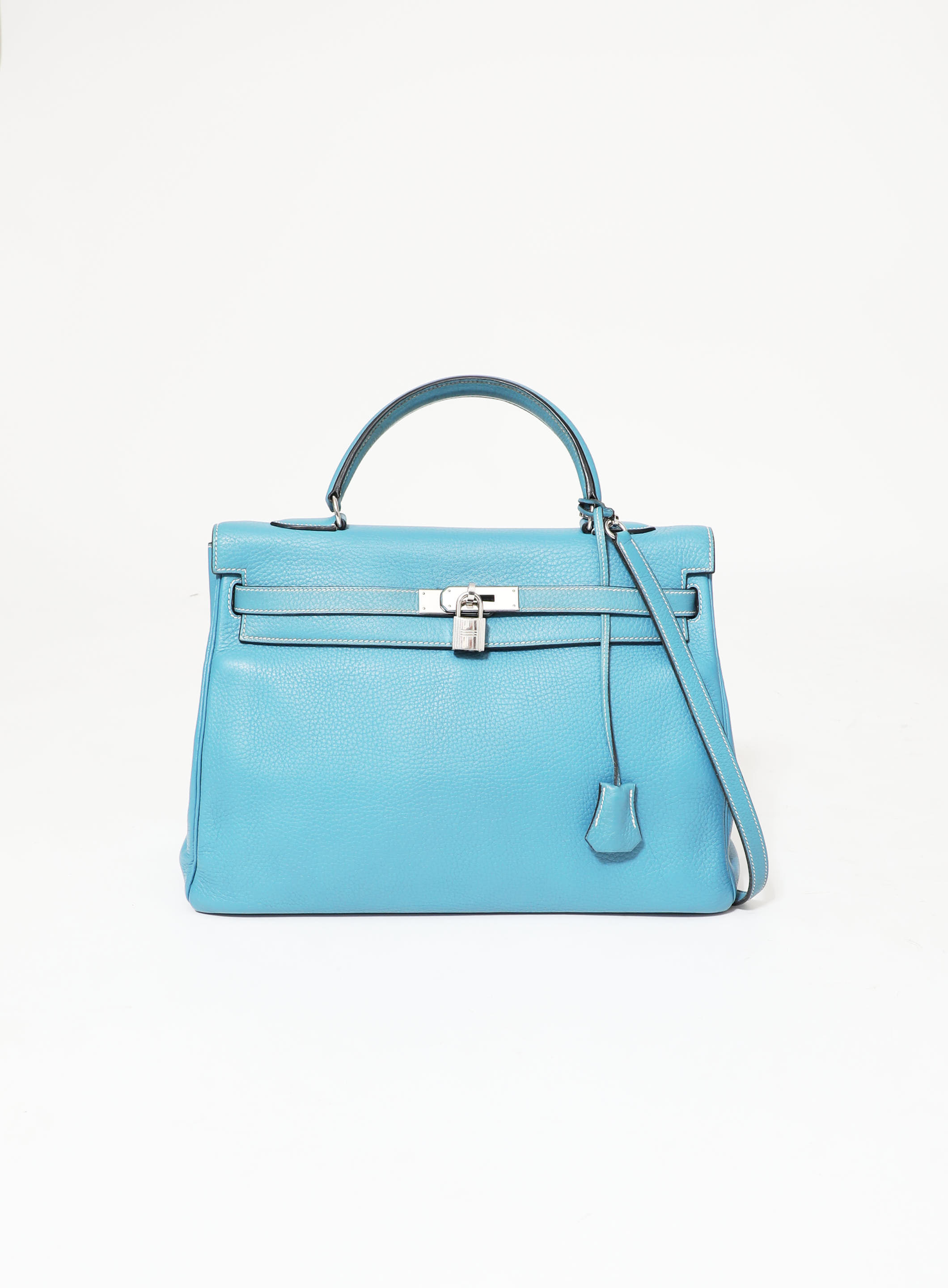 Hermes Bleu Jean Kelly 35 Bag – The Closet