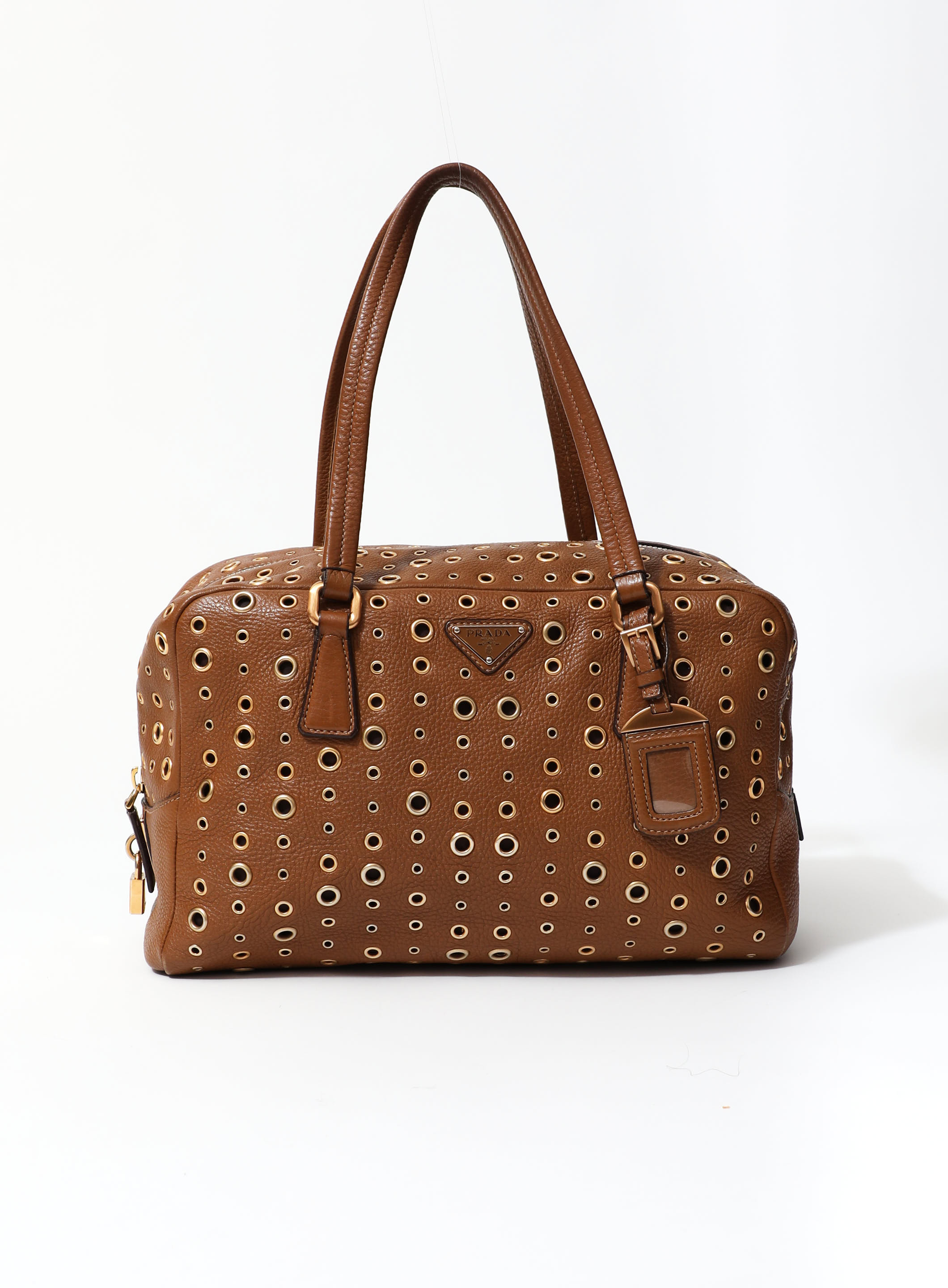 Prada Handbag Light Brown Leather Shoulder Bag -  Israel