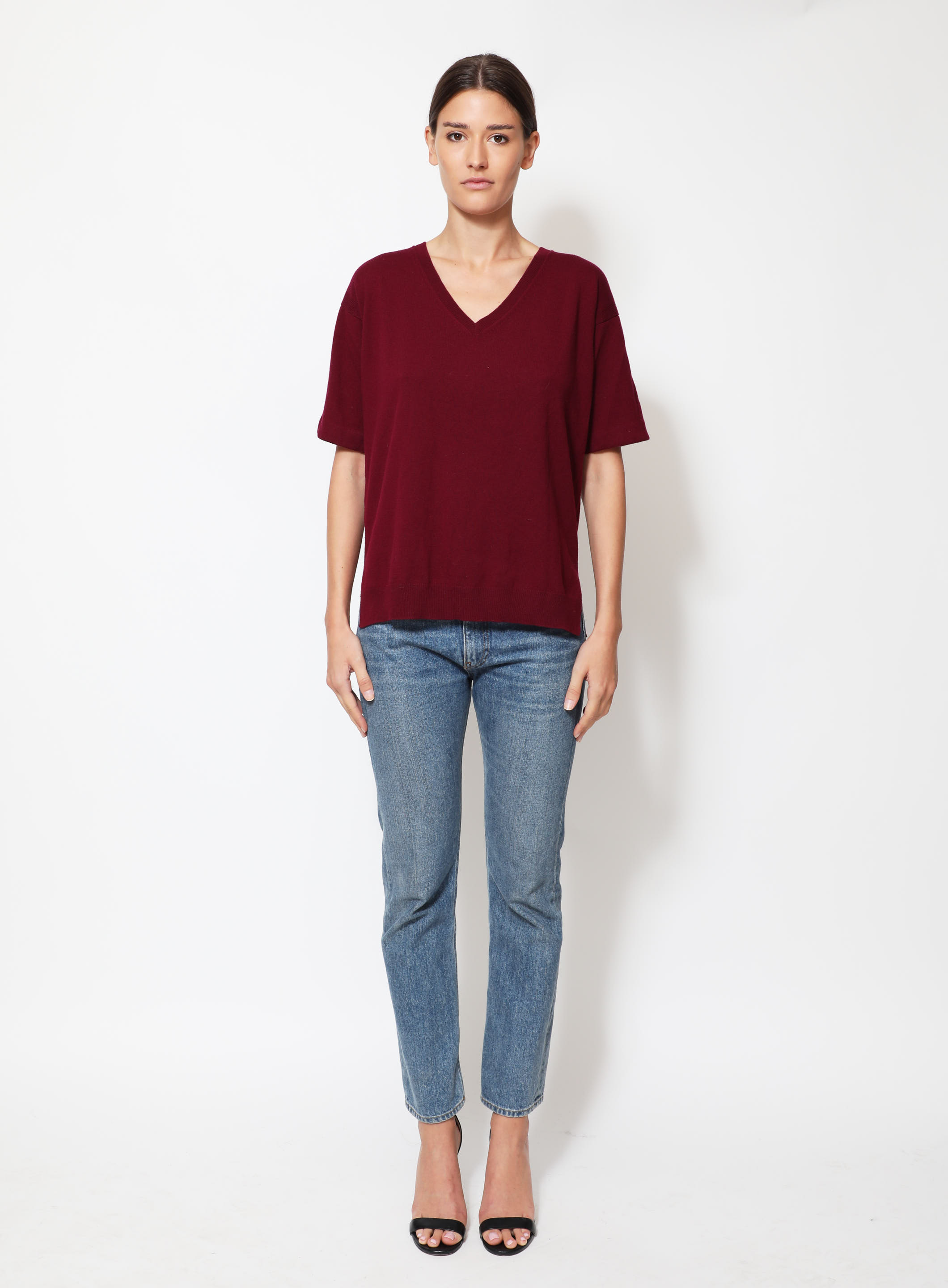 Bordeaux Cashmere Top