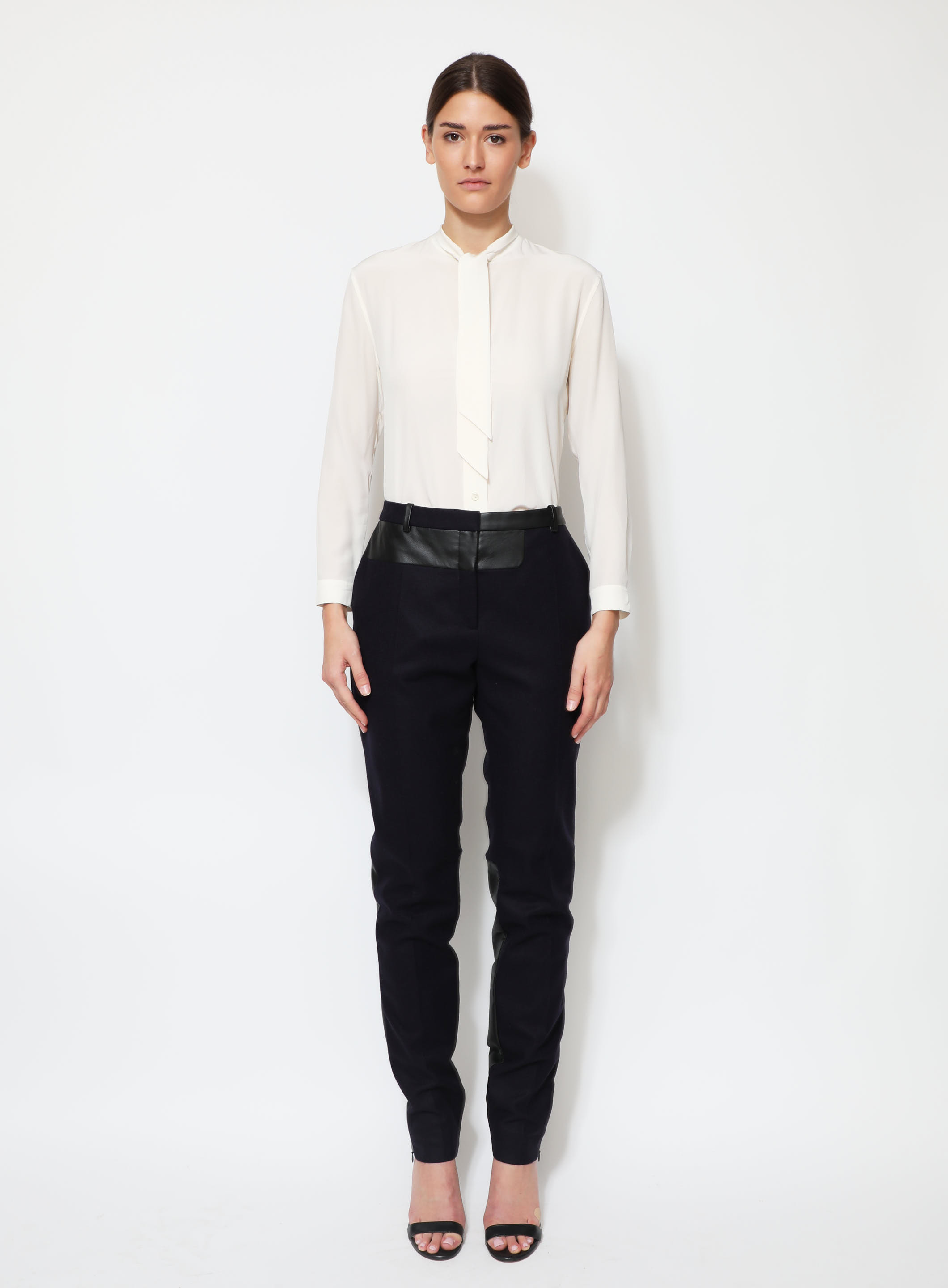 Celine Phoeve Philo Wool Lether Trouser-