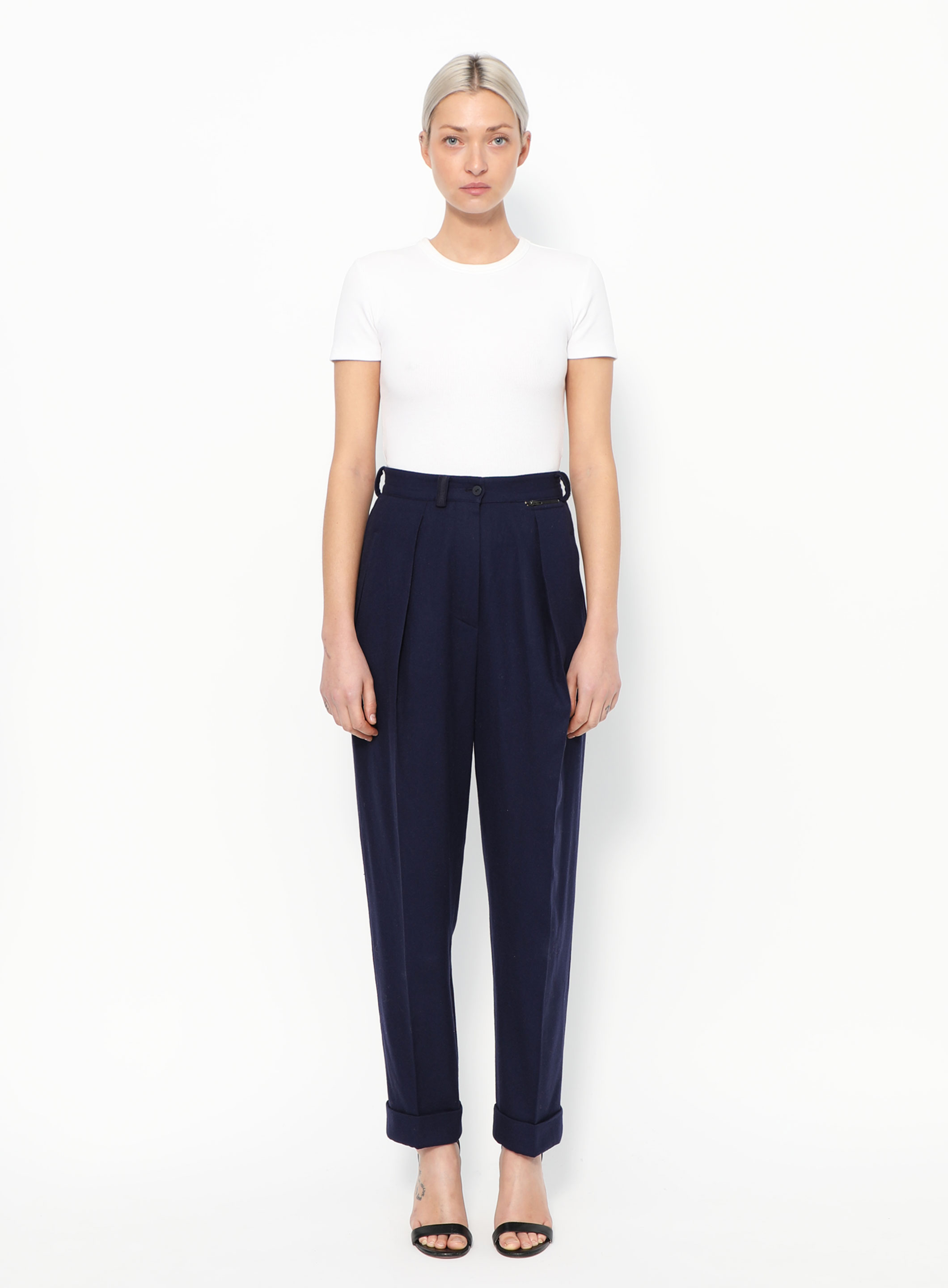 Tapered Pleated Wool Trousers | Authentic & Vintage | ReSEE