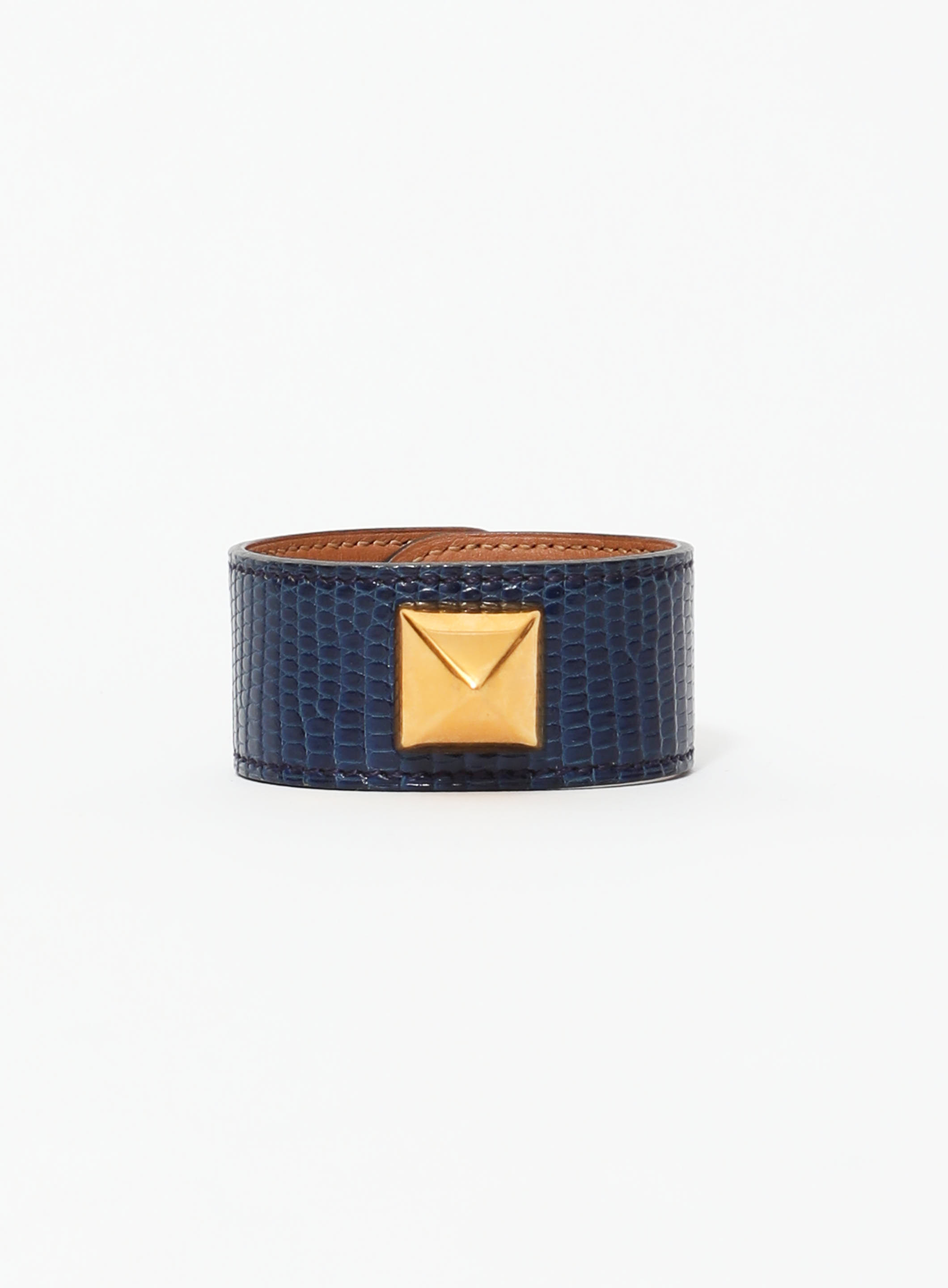 Louis Vuitton - Authenticated Clous Bracelet - Leather Blue for Women, Very Good Condition
